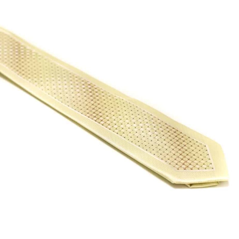 Gult slips med silkekant 2