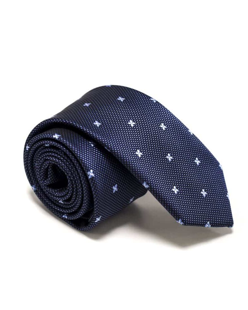 Blåt-slips-med-små-stjerne-prikker3