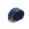 Støvet blå slips med prikker 9