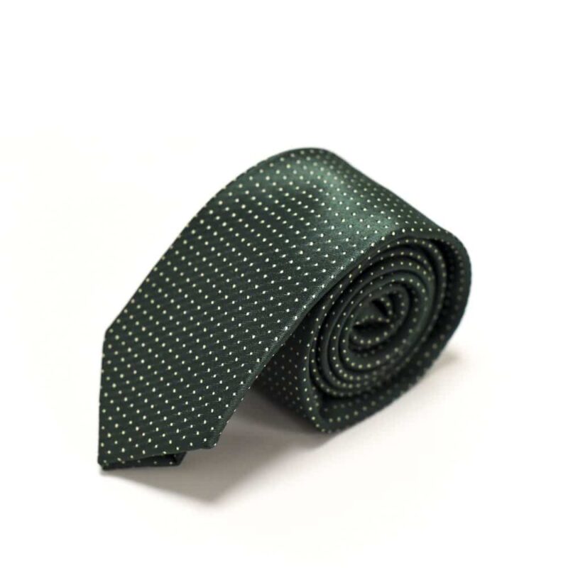 Klassisk-slips-grøn-prikket3