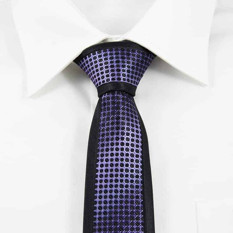 Klassisk slips sort og lilla 6