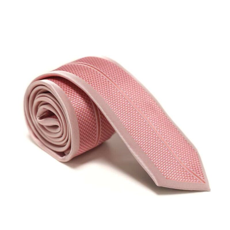 Moderne prikket lyserødt slips 1