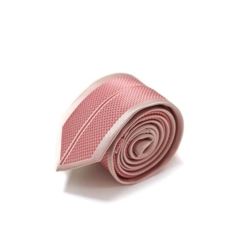 Moderne prikket lyserødt slips 4