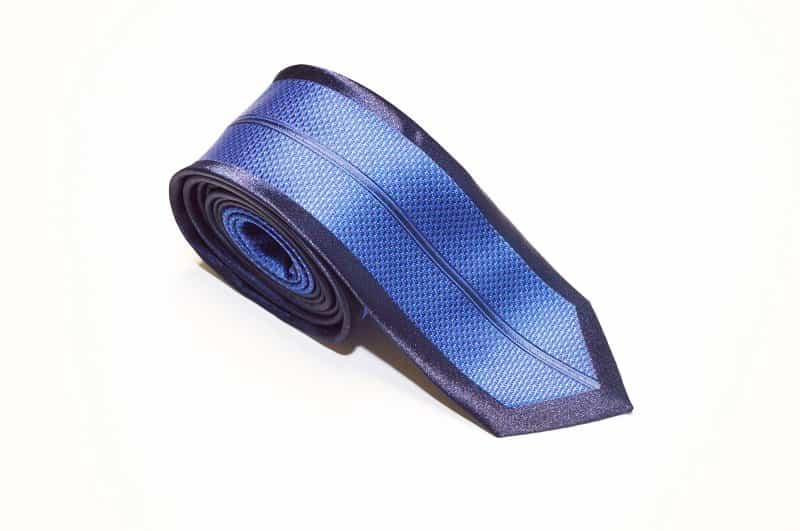 Klassisk slips sort og blå