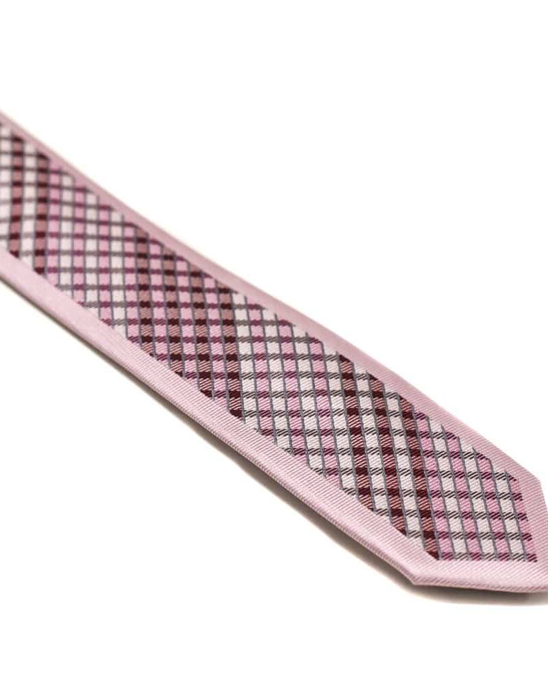 Moderne-lyserødt-skotsk-ternet-slips1