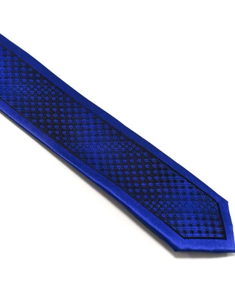 Moderne-royalblå-slips-med-flot-struktur1