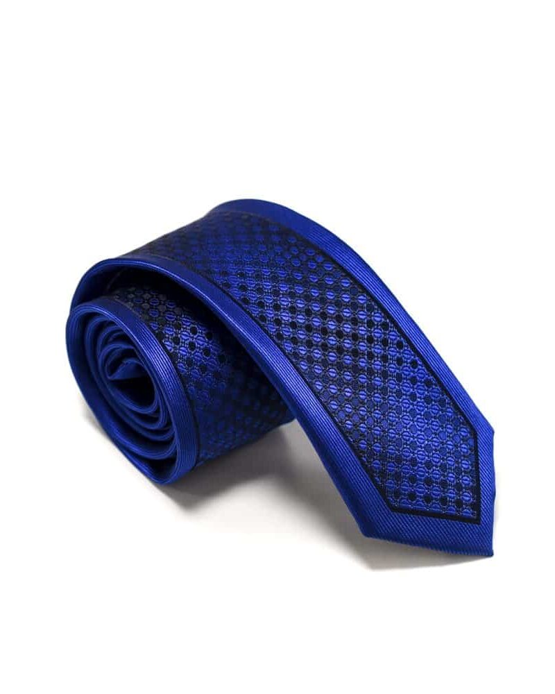 Moderne-royalblå-slips-med-flot-struktur3