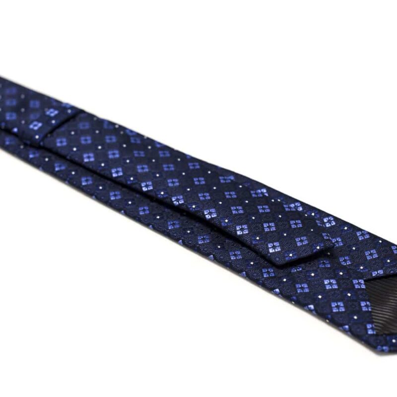 Moderne slips med blå tern 3
