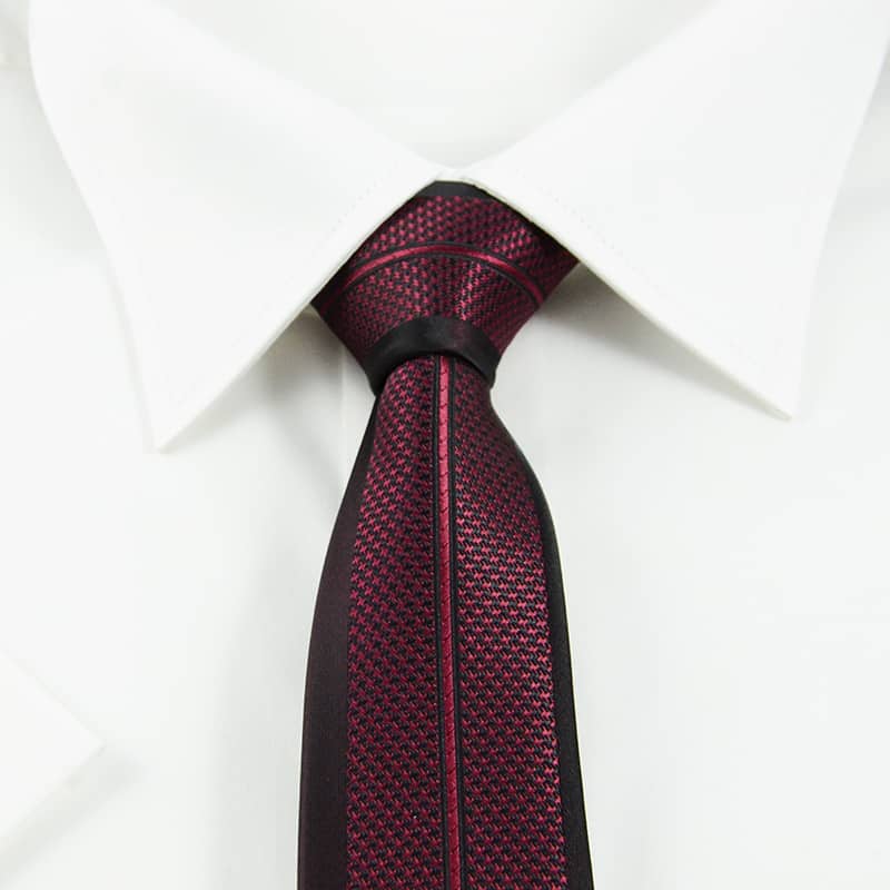 Mønstret slips sort og rødt 6