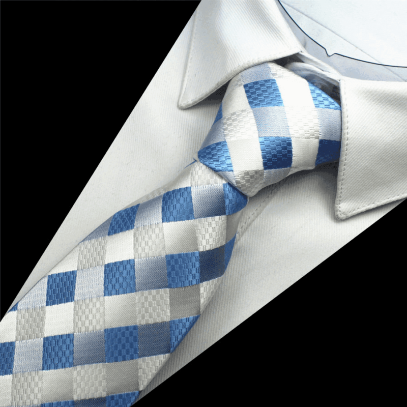 Ternet slips – hvid og blå 1