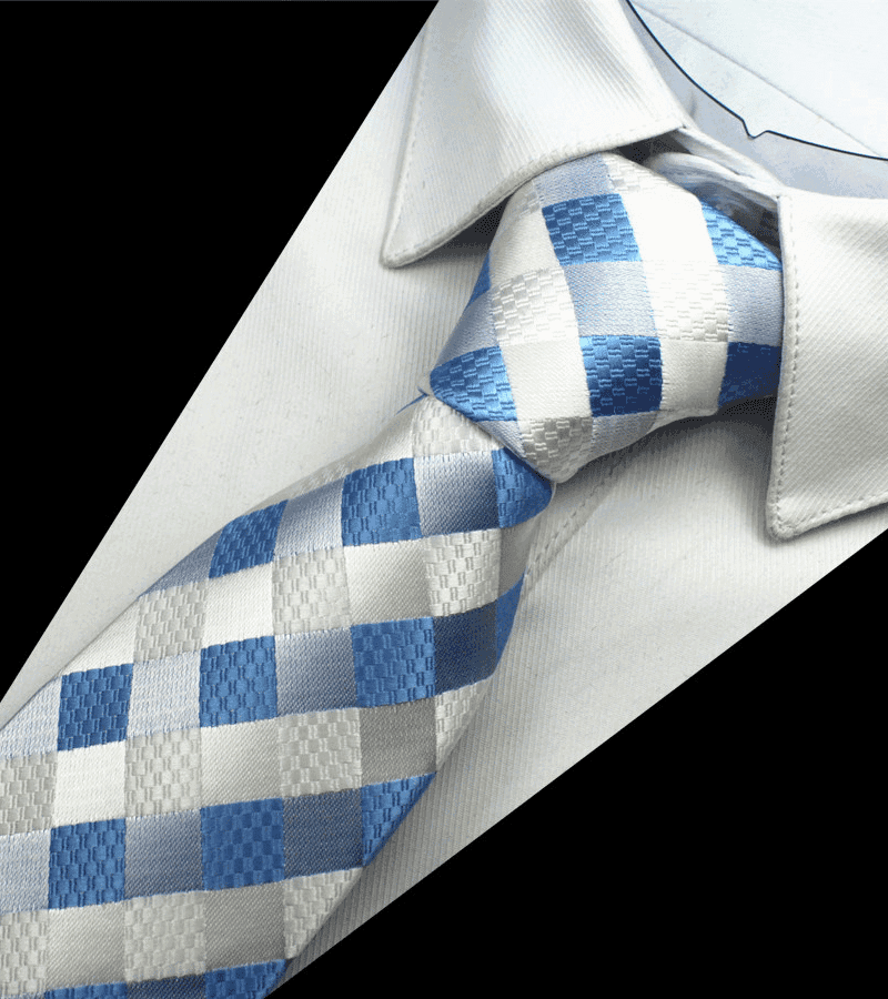 Ternet slips – hvid og blå
