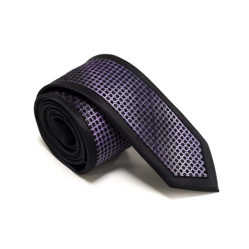Klassisk slips sort og lilla 1