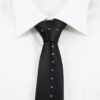 Sort sølvprikket slips 12
