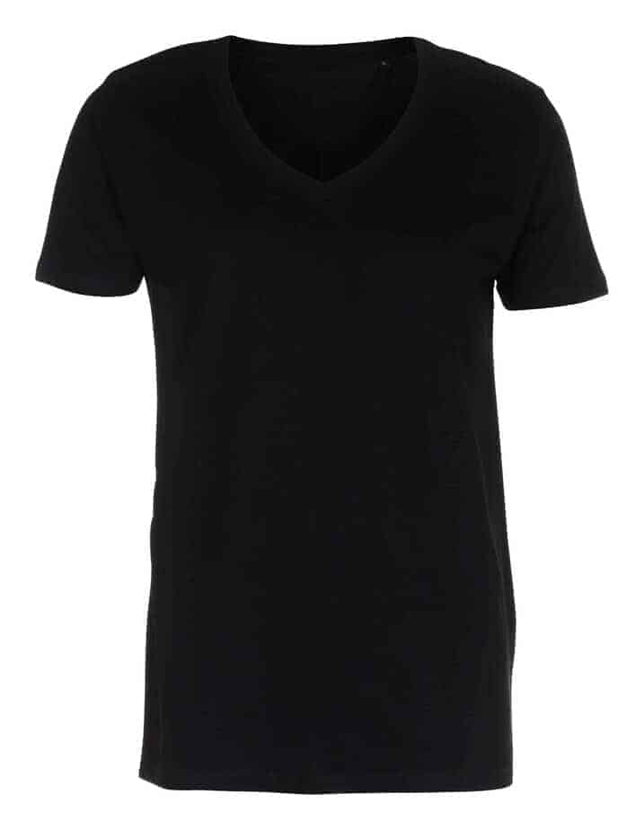 Basic T-shirt - Deep V-Neck Sort 2