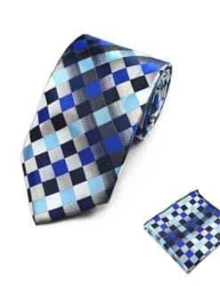 Ternet slips - Blå og sølv 5