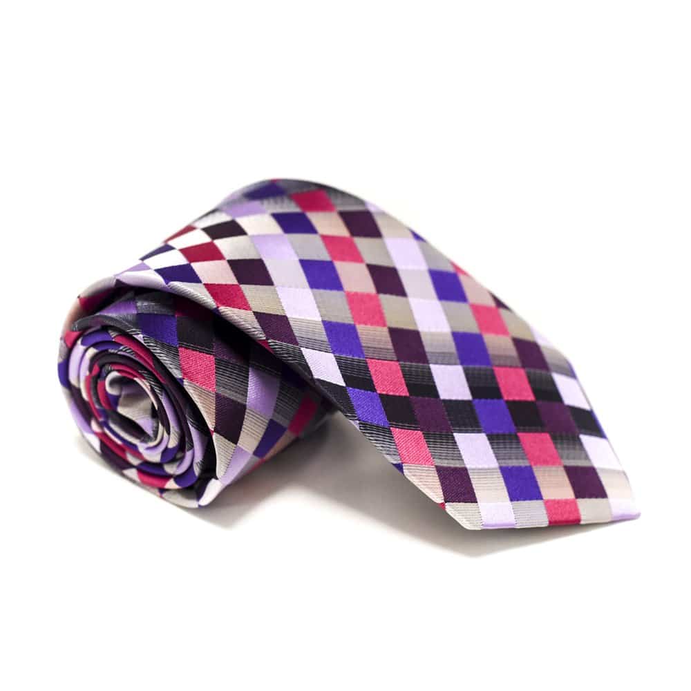 Køb Ternet slips lilla og til kun 49,00 Kr. | 1-Dags levering!