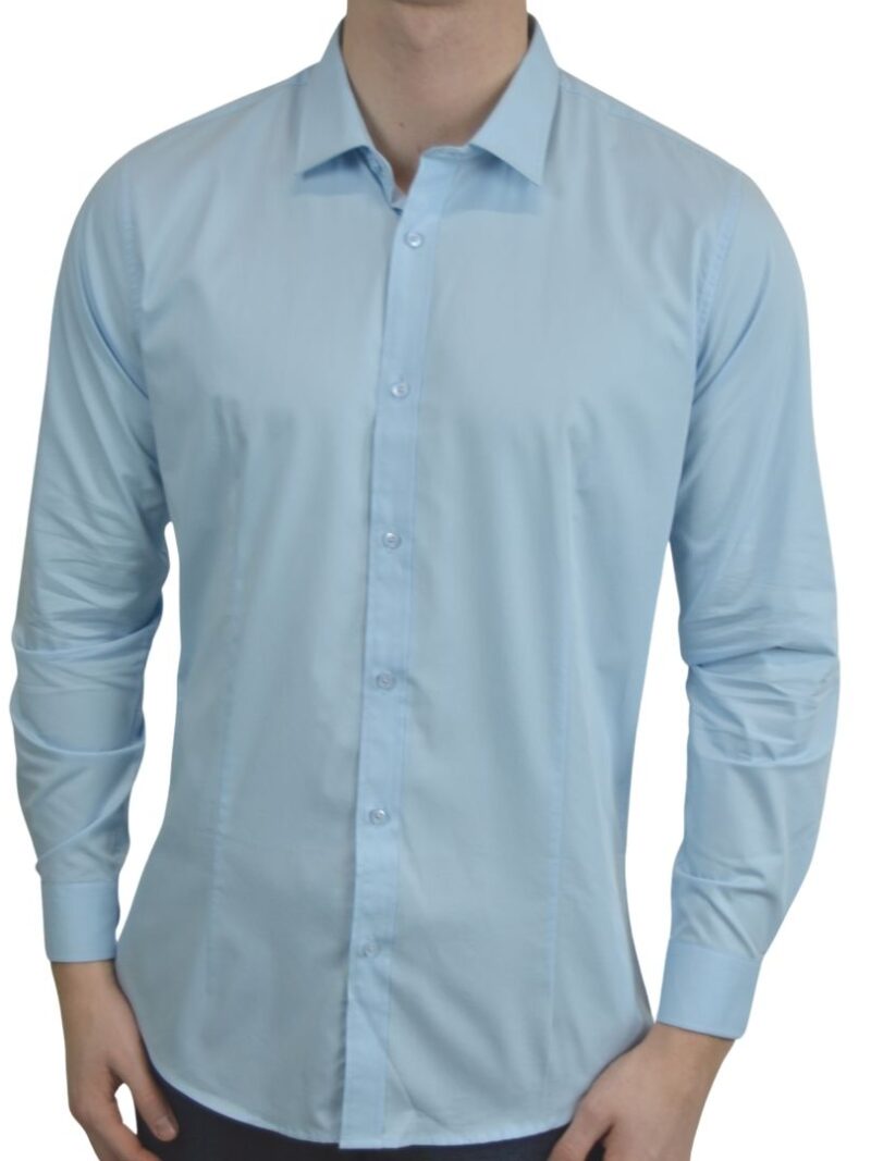Signature - Blå smoking skjorte