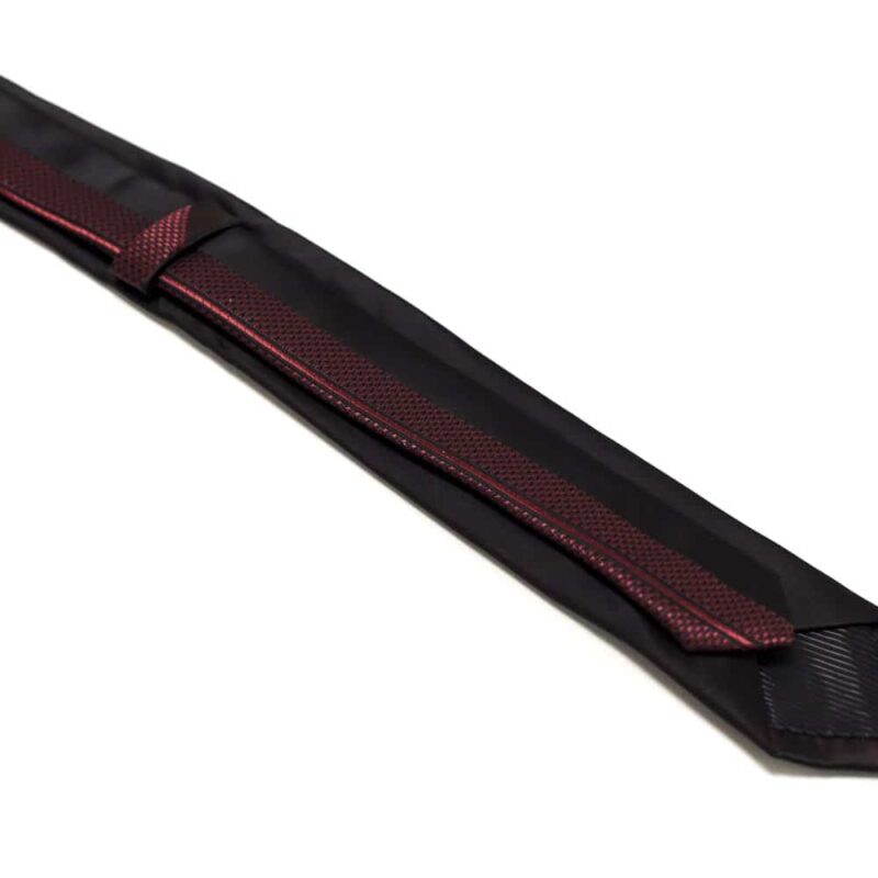 Mønstret slips sort og rødt 3