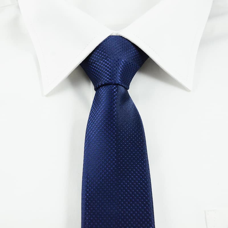 Klassisk slips marineblå 6