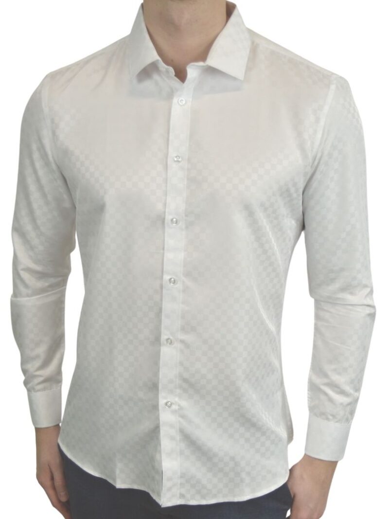 Signature - Hvid Skjorte Med Tern