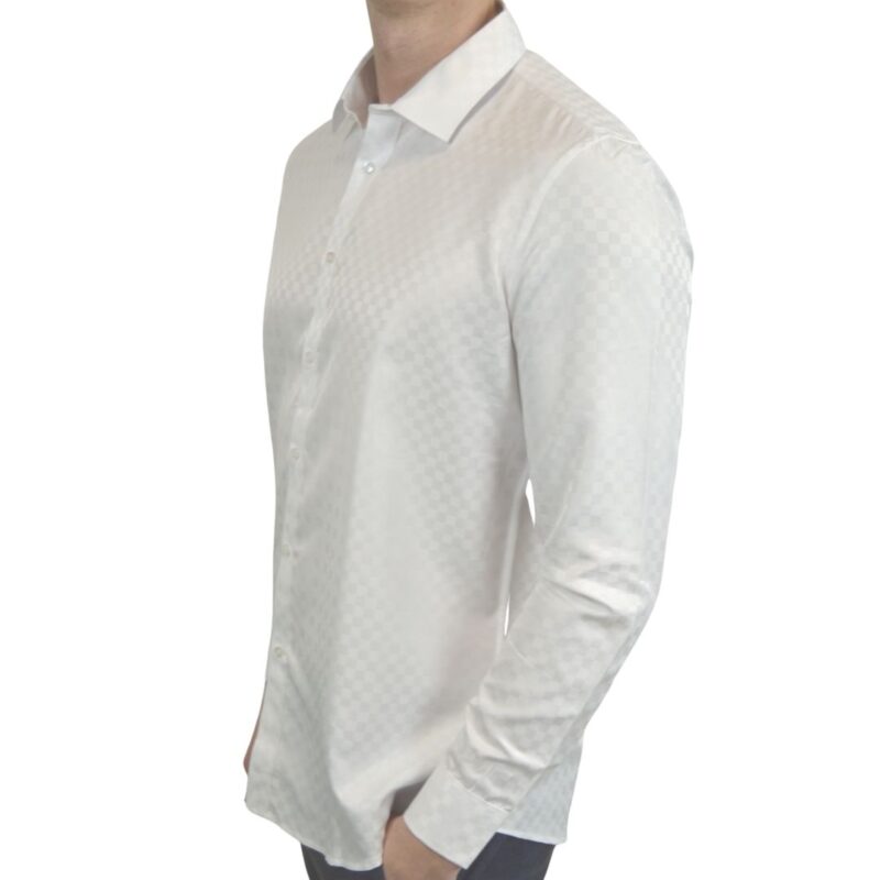 Signature - Hvid skjorte med tern 2