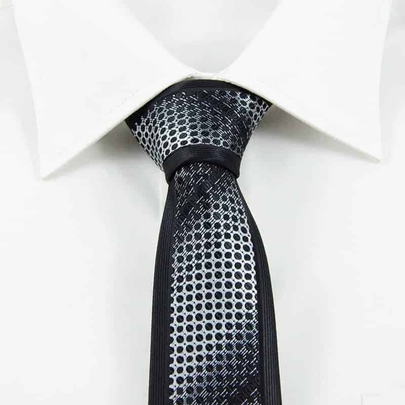 Detalje fyldt slips - Sort og sølv 6