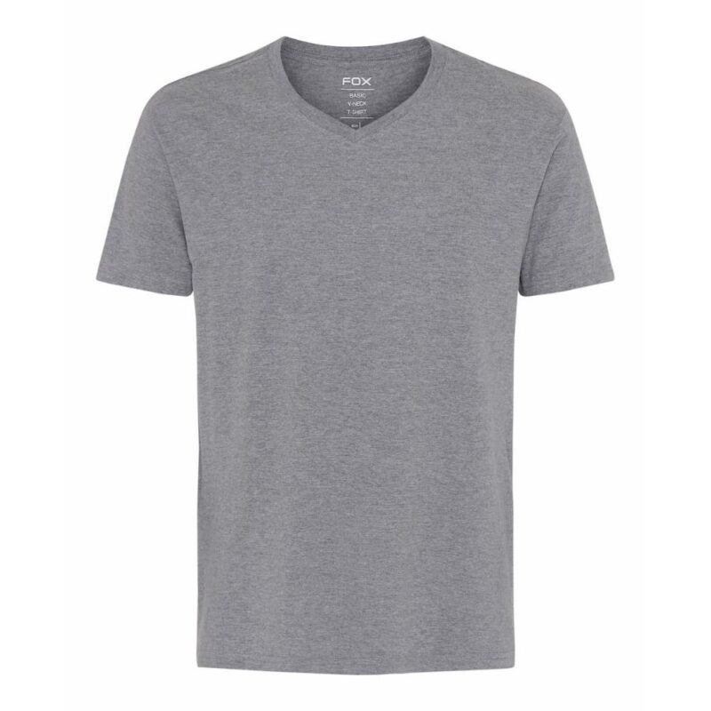 Basic T-shirt V-Neck Grå 1