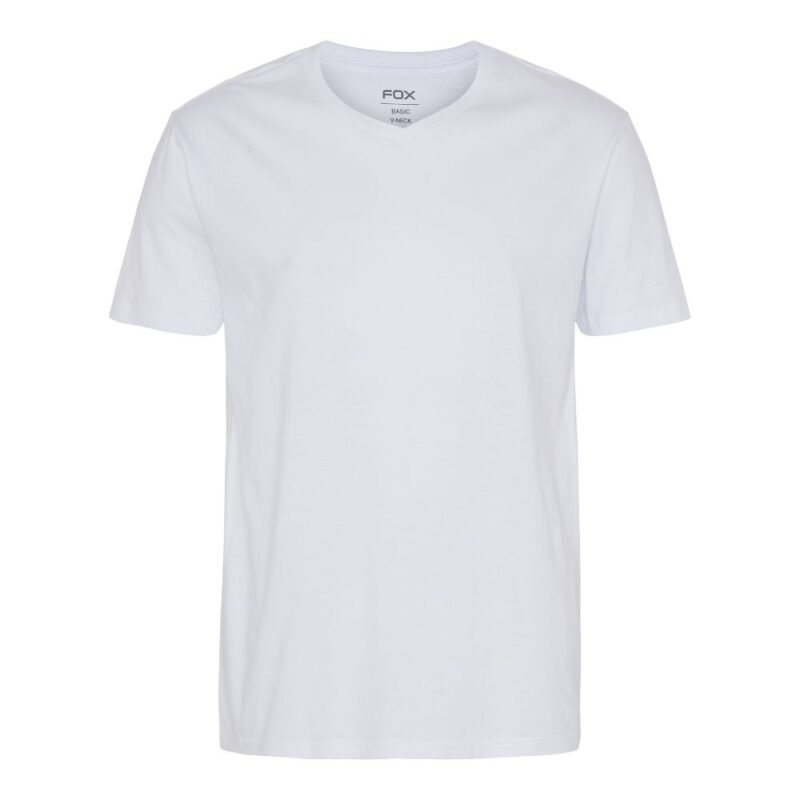Basic T-shirt V-Neck Hvid 1