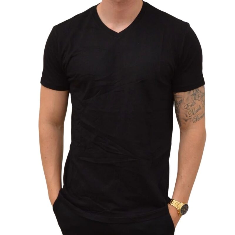 Basic T-shirt V-Neck Sort 1