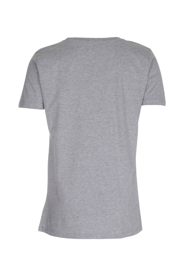 T-shirt - Deep V-Neck Lysegrå 5