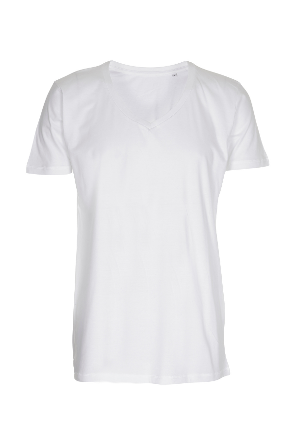 T-shirt - Deep V-Neck Hvid 1