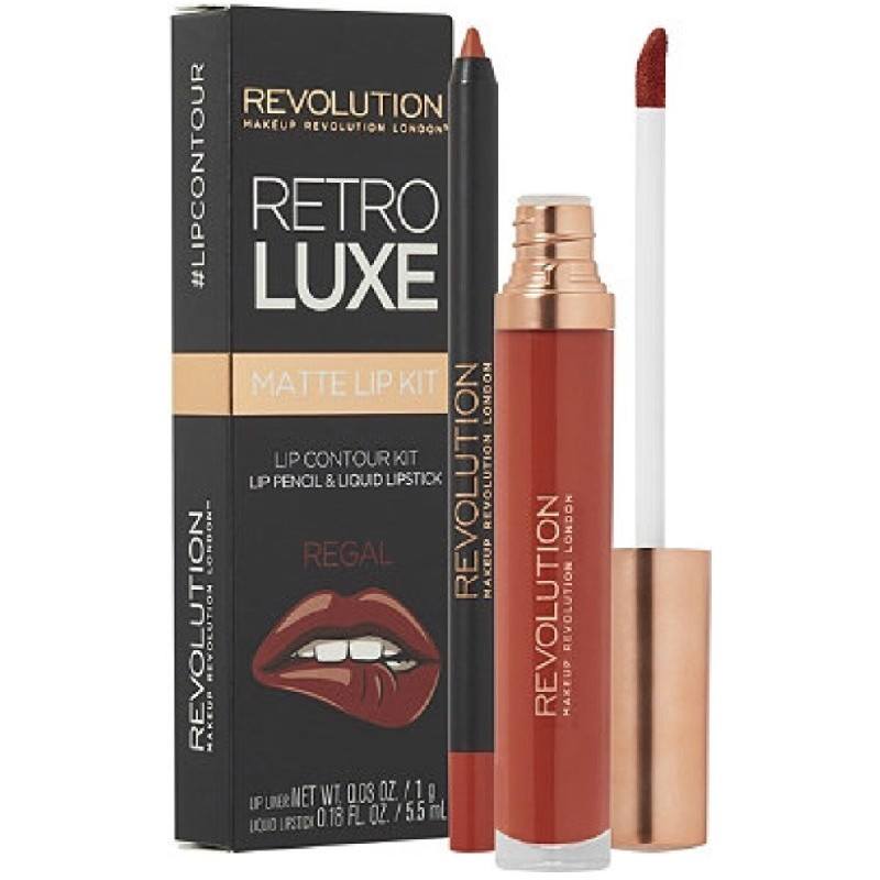 Makeup Revolution Retro Luxe Matte Lip Kit Regal 1