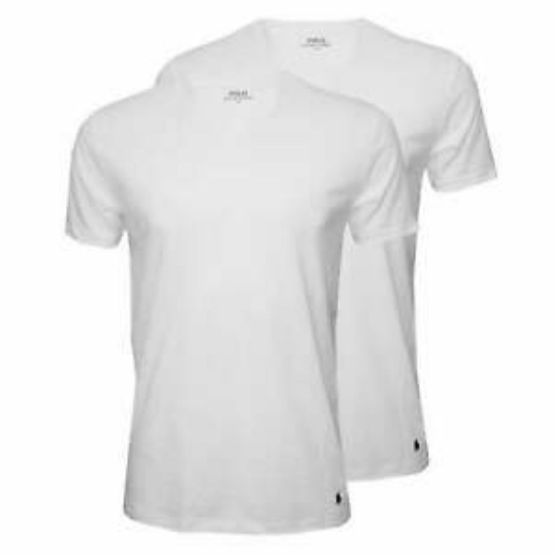 Ralph Lauren 2-pak T-shirt rund hals hvid-Medium (M)Â 