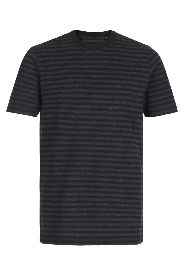 Stribet t-shirt navy/sort