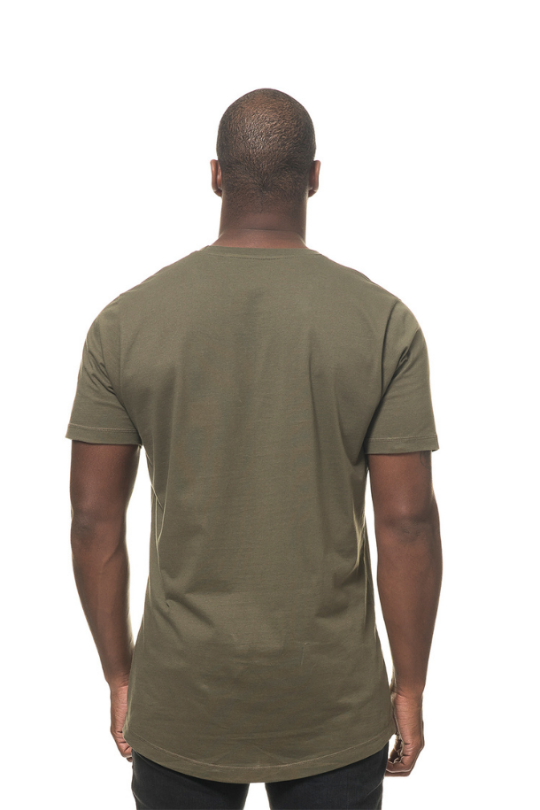 Long tee t-shirt army grøn 2