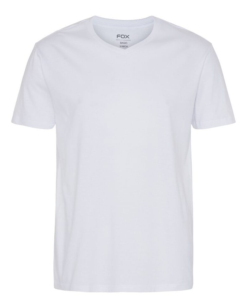 Basic-t-shirt-v-neck-hvid-1
