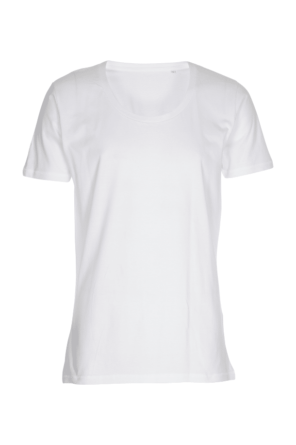 Basic T-shirt Deep Cut Hvid