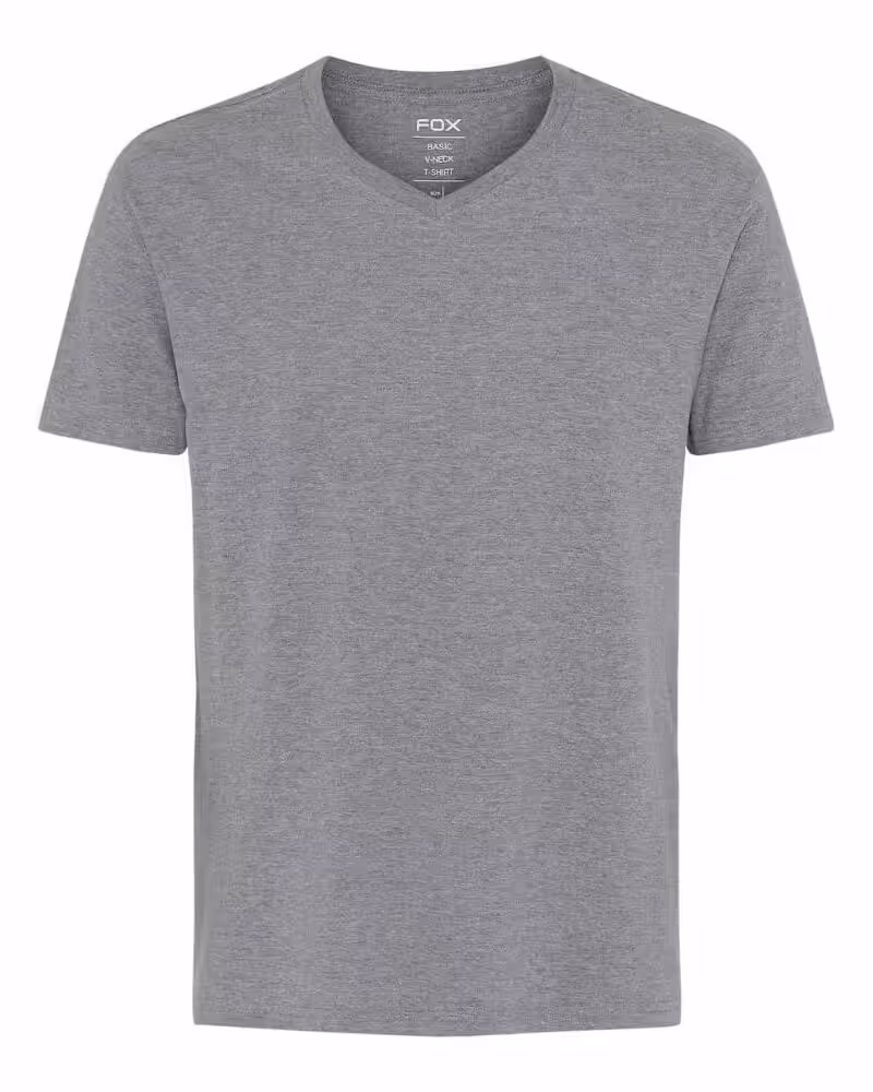 Basic T-shirt V-neck Grå