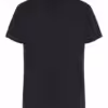 Sort t-shirt med V-udskæring, frontvisning