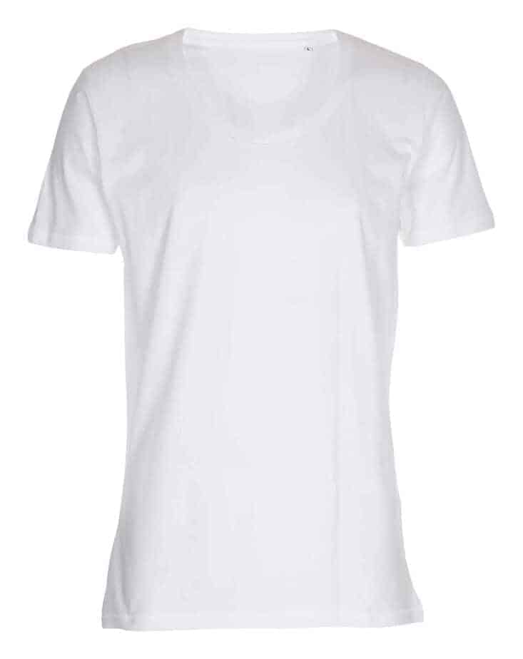 Basic T-shirt Deep Cut Lysegrå