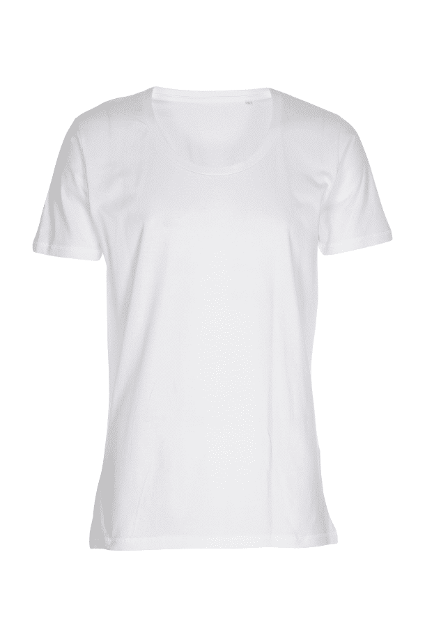 Basic T-shirt Deep Cut Hvid