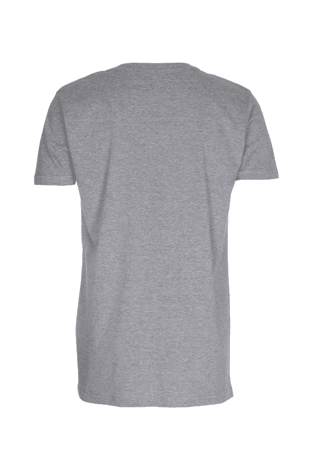 Basic T-shirt Deep Cut Lysegrå