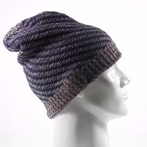Bluetooth Hovedtelefon Vintervarm Twill Hat Med Mikrofon - Blå / Brun / Hvid