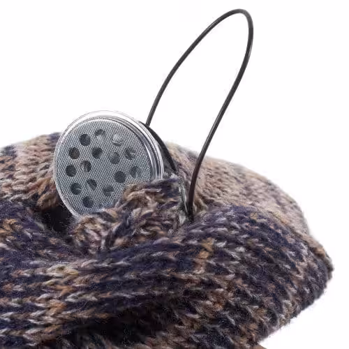 Bluetooth Hovedtelefon Vintervarm Twill Hat Med Mikrofon - Blå / Brun / Hvid