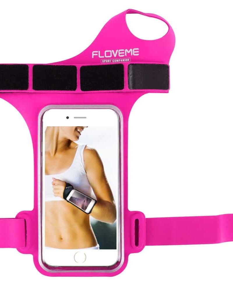 Iphone 7/6/6s - Sportsarmbånd Holder Med Tommelfinger Ring - Rosa