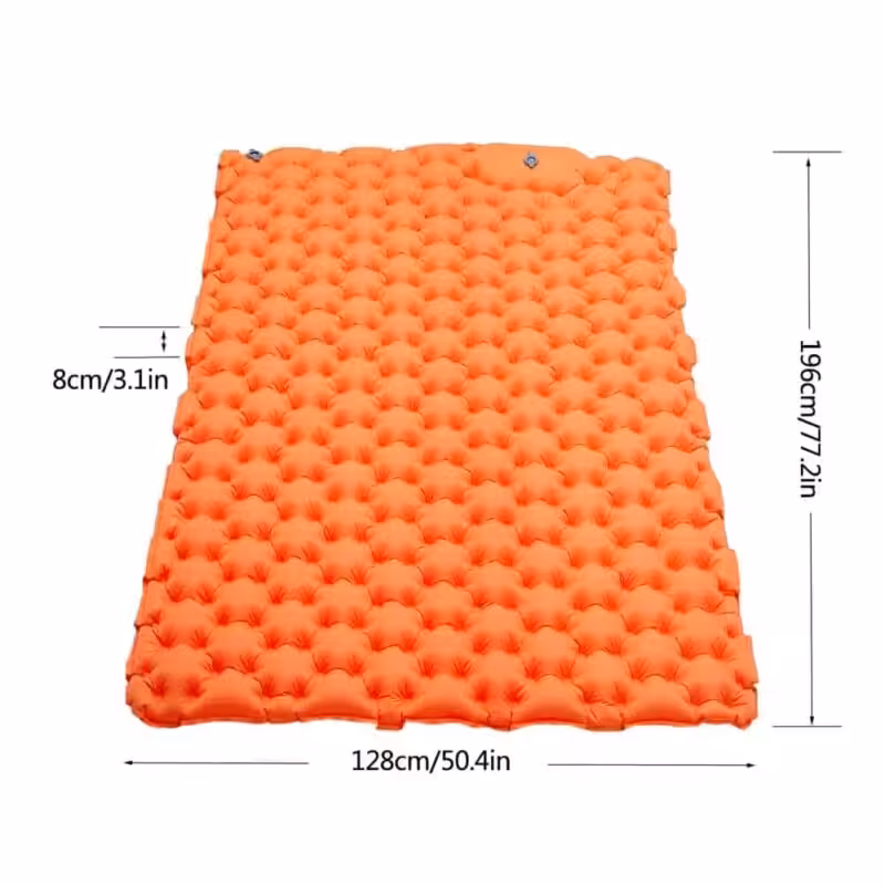 Berserkir Dobbelt Liggeunderlag Uden Pude - Orange