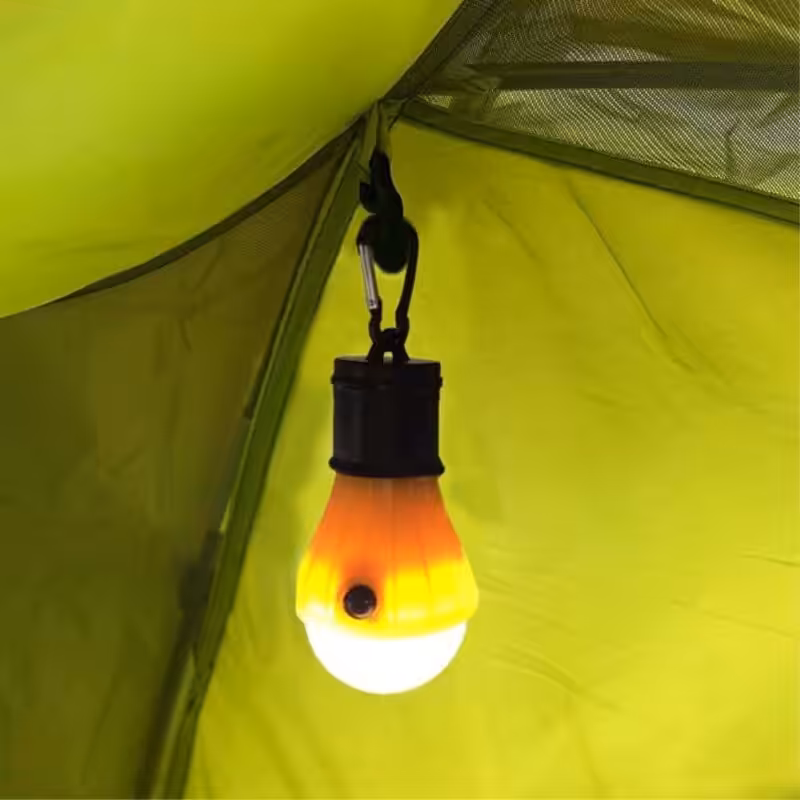 Led Teltlampe Med Klipskrog - Sort