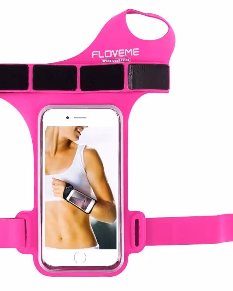 Iphone 7/6/6s - Sportsarmbånd Holder Med Tommelfinger Ring - Rosa